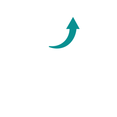 Logotipo de Logali Consultoría en blanco y turquesa, con un icono de hexágono y una flecha ascendente, sobre fondo transparente.